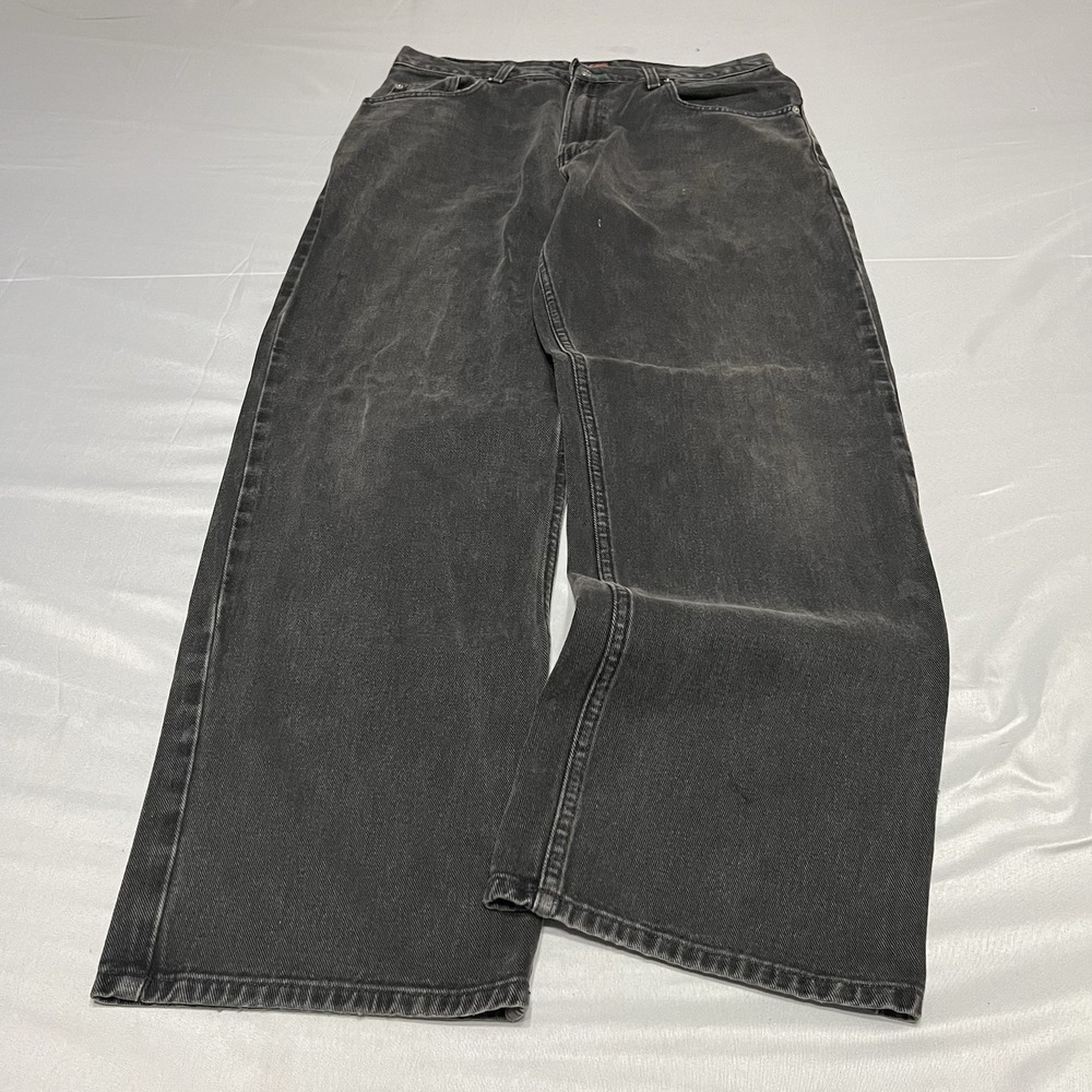 Vintage Tommy Hilfiger Jeans Mens Fits 32x31 Black Baggy Loose Straight Skater